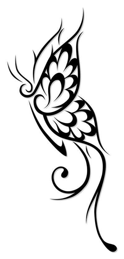 tattoo ideas butterfly. image design butterfly tribal tattoo nice for lower back by Forace