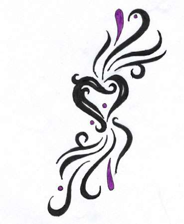 tribal heart tattoo meaning. sacred heart tattoo design by