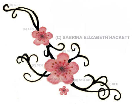 cherry blossom flower drawing. Tattoo Designs Cherry Blossom